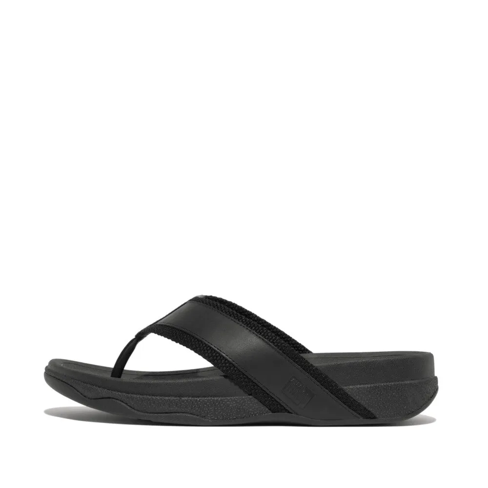 รองเท้าแตะแบบหูหนีบ ผู้ชาย รุ่น SURFER MEN'S WEBBING/LEATHER TOE-POST SANDALS