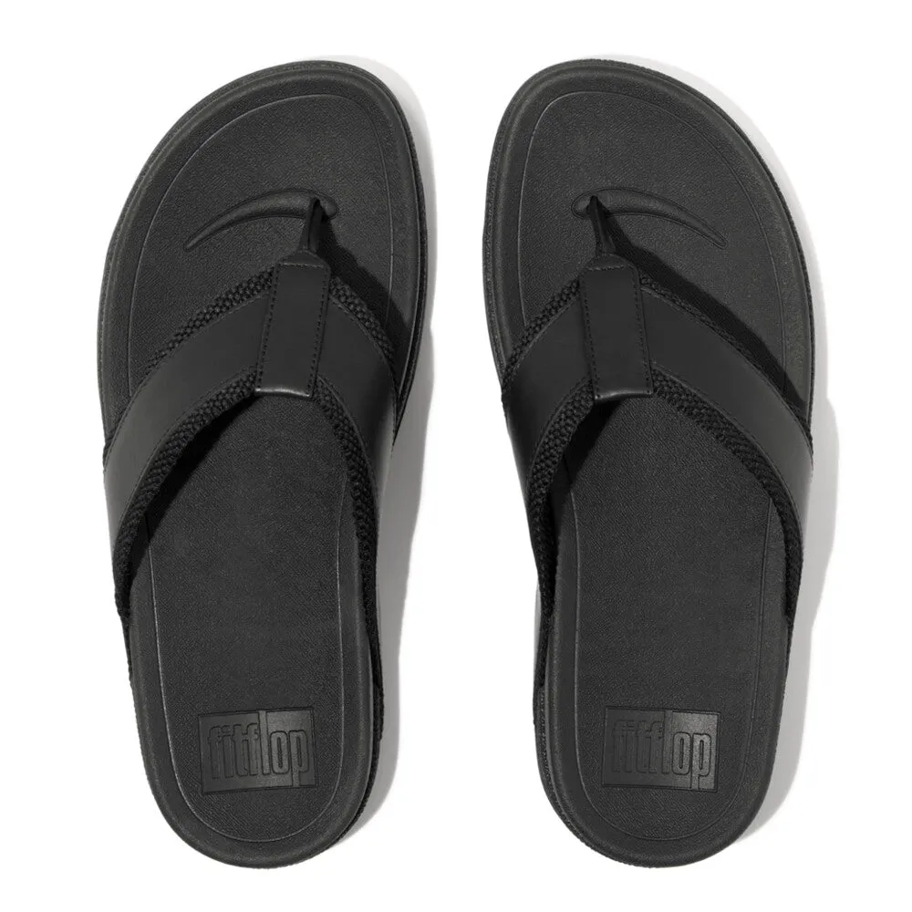 รองเท้าแตะแบบหูหนีบ ผู้ชาย รุ่น SURFER MEN'S WEBBING/LEATHER TOE-POST SANDALS