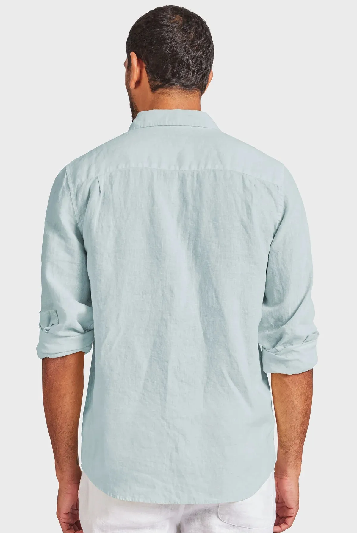 ACADEMY BRAND - Hampton Linen Shirt - Aquamarine