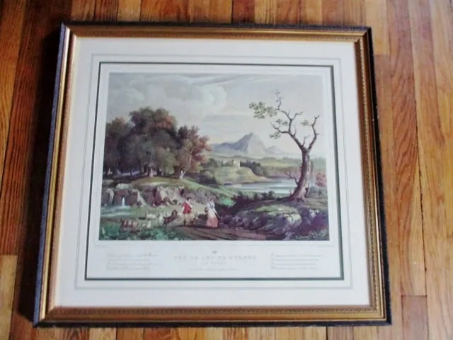 Antique BOVINET 1831 REIMOND Swiss French LITHOGRAPH Picture ART Print