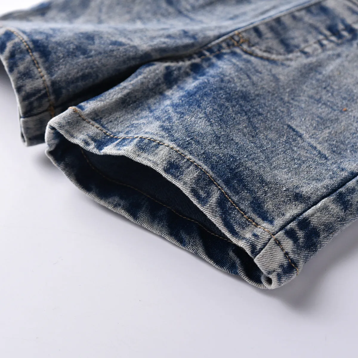 Baby Summer Jeans Overalls Washed Denim Shortalls