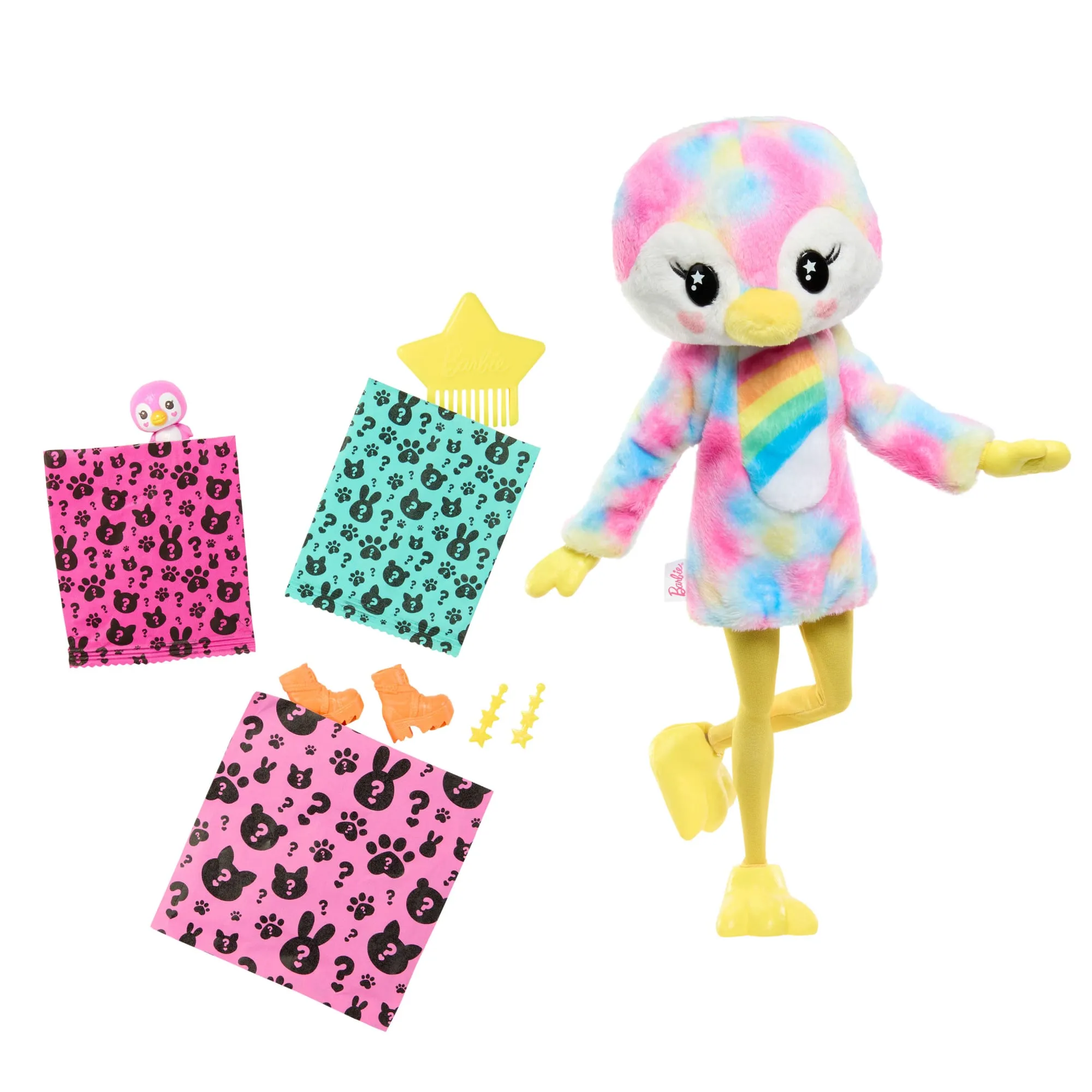 Barbie Cutie Reveal Penguin Doll & Accessories, Color Dream Series With 10 Surprises