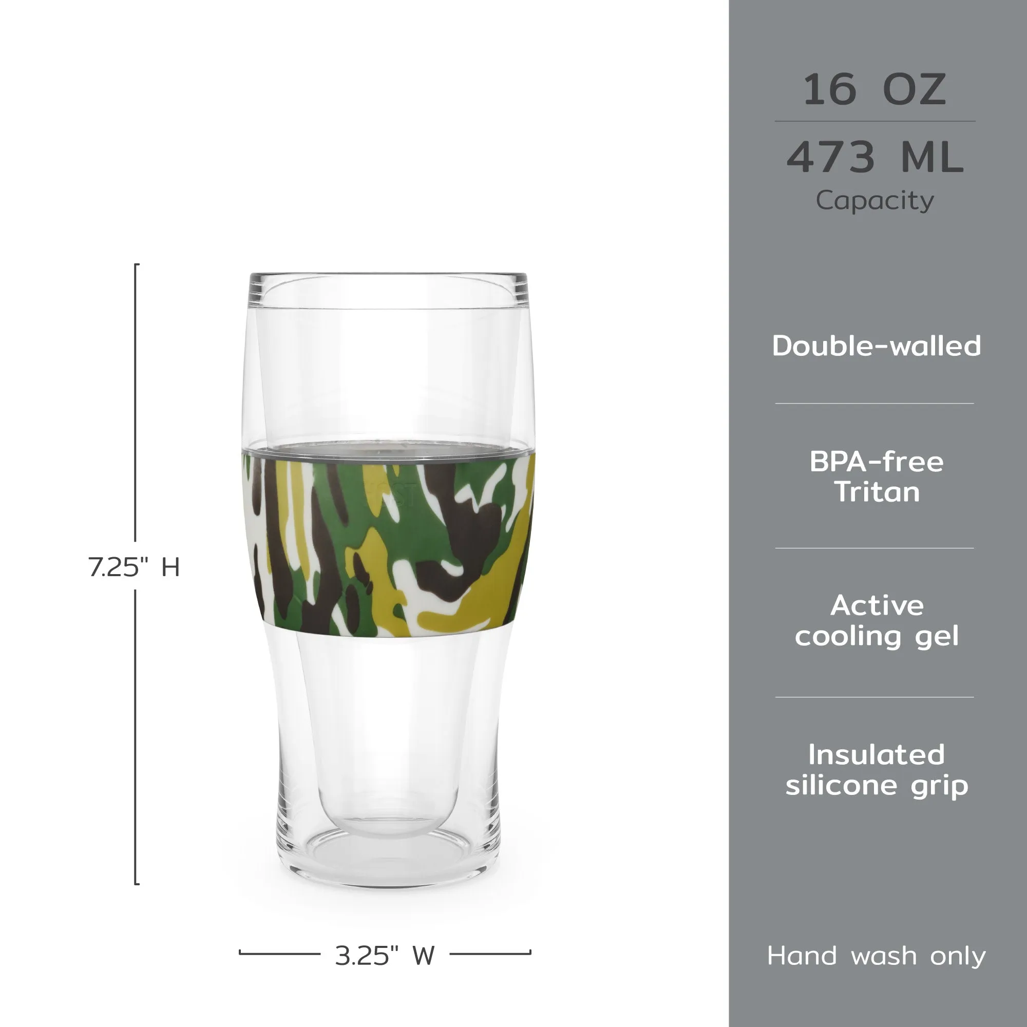 Beer FREEZE™ Cooling Cup in Green Camo, Set of 1