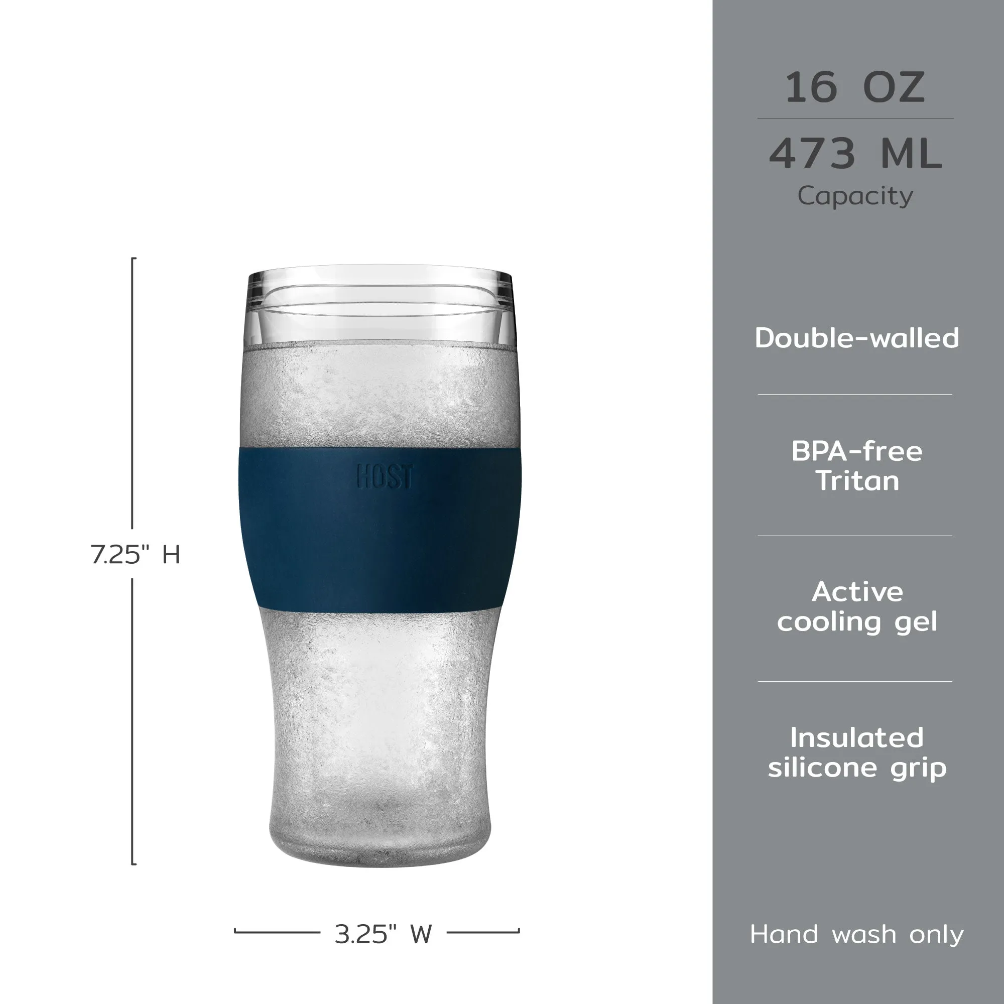 Beer FREEZE™ Cooling Cups in Varsity Blue, Set of 2