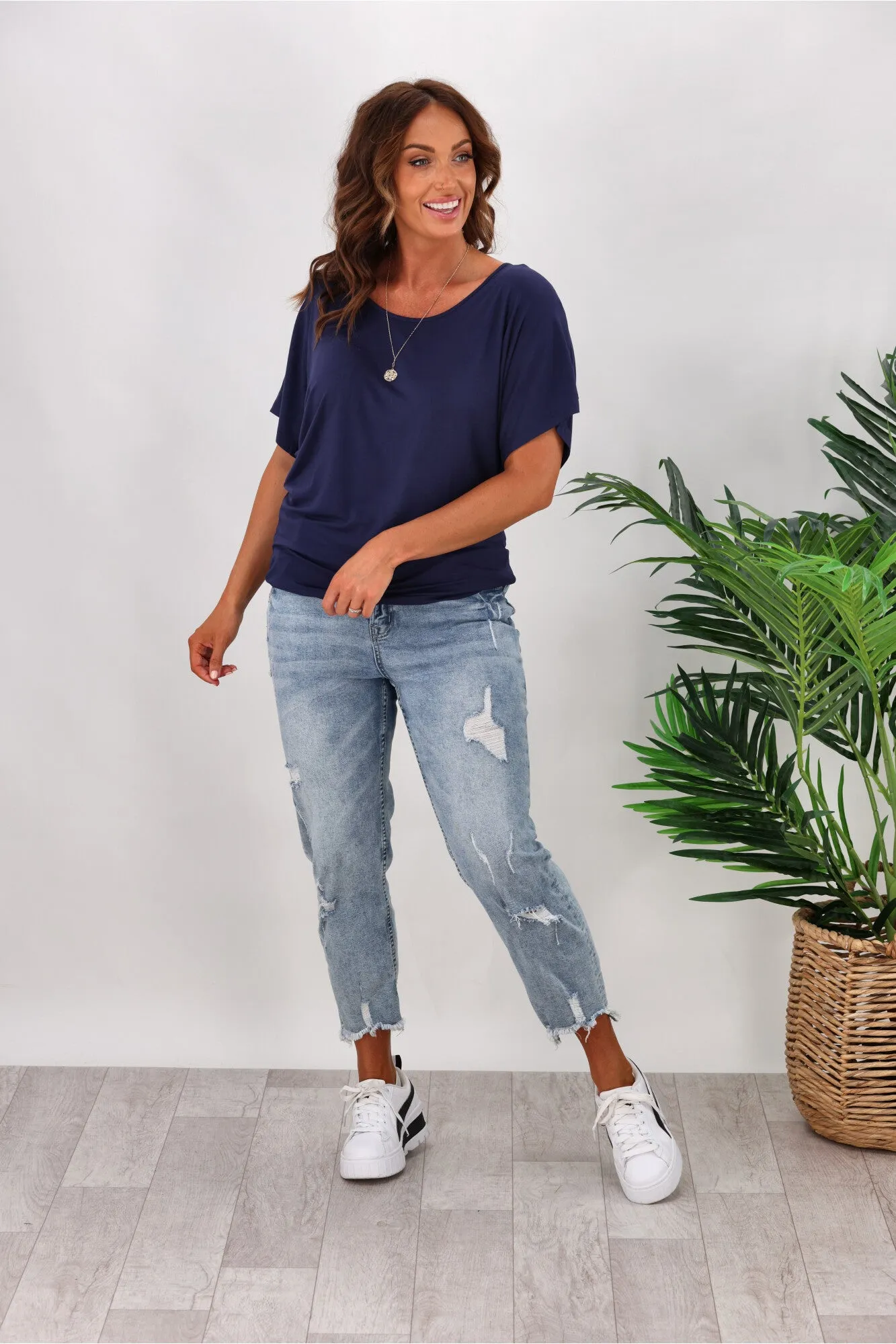 Betty Basics Maui Tee In Navy