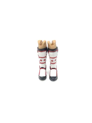 Black with White and Red Kickpad Boots