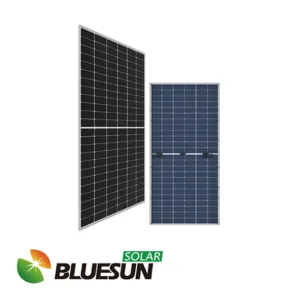 BlueSun Solar 460W Half-Cell Bifacial Solar Panel (Silver) | Up to 575W with Bifacial Gain