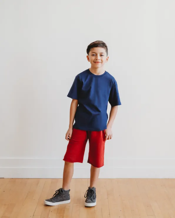 Boys Amazingly Soft Cotton Lightweight Fleece Shorts | Charcoal