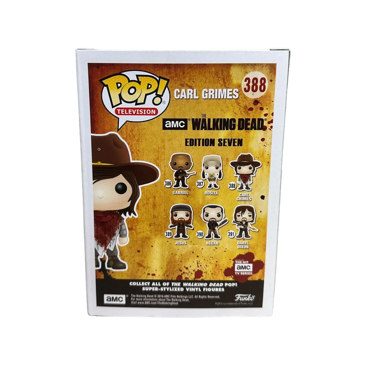 Carl Grimes #388 (Poncho) Funko Pop! - The Walking Dead - 2016 Pop! - Condition 8.75/10