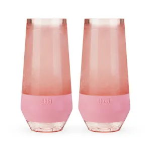 Champagne FREEZE™ Cooling Cups in Blush Tint, Set of 2