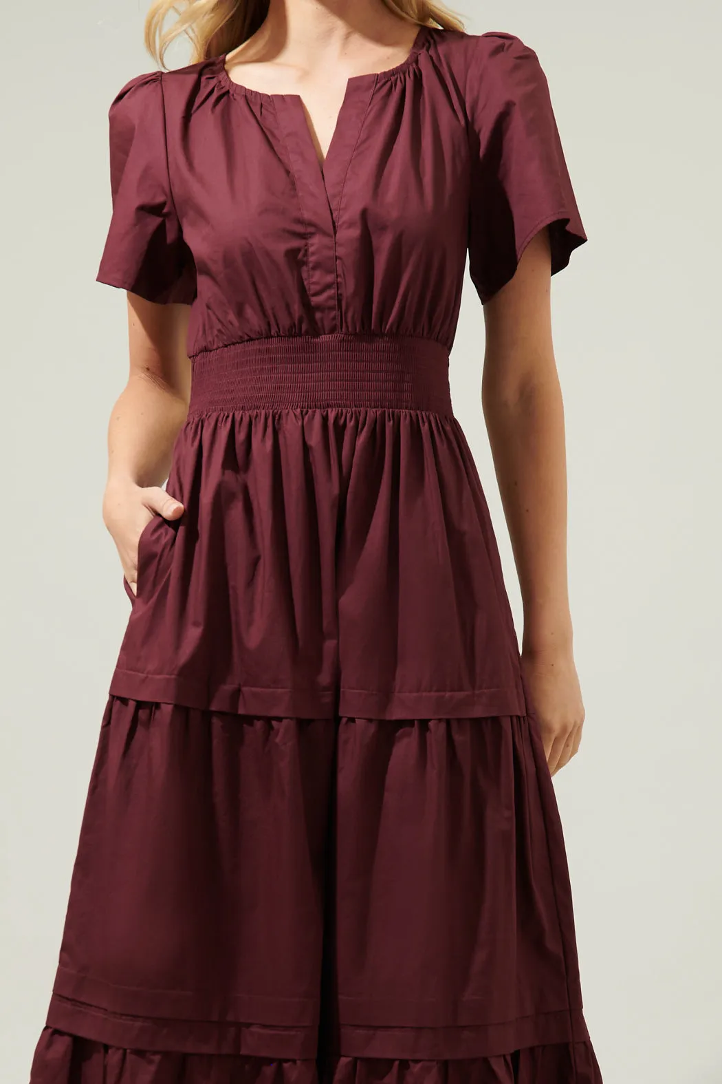 Cider Palmer Poplin Maxi Dress