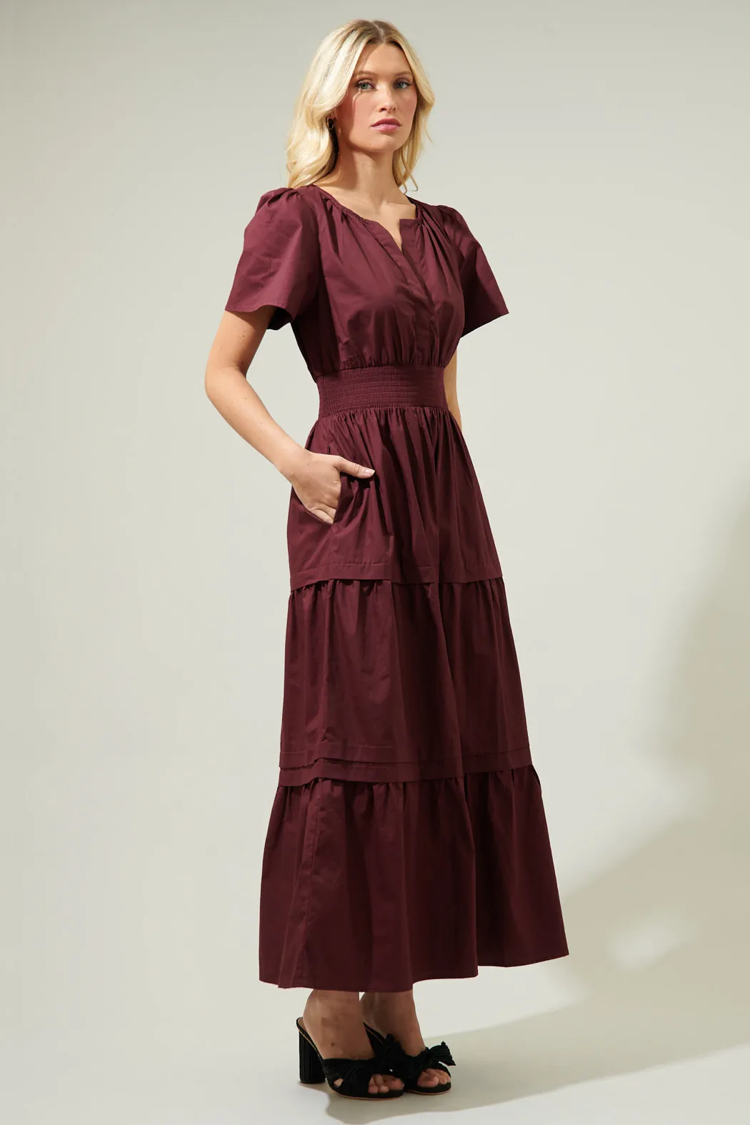 Cider Palmer Poplin Maxi Dress