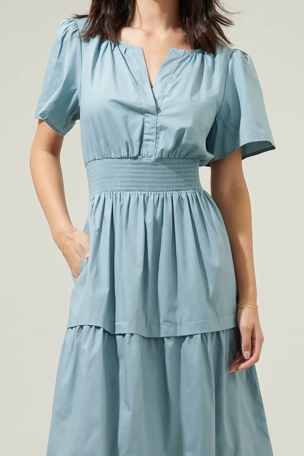 Cider Palmer Poplin Maxi Dress