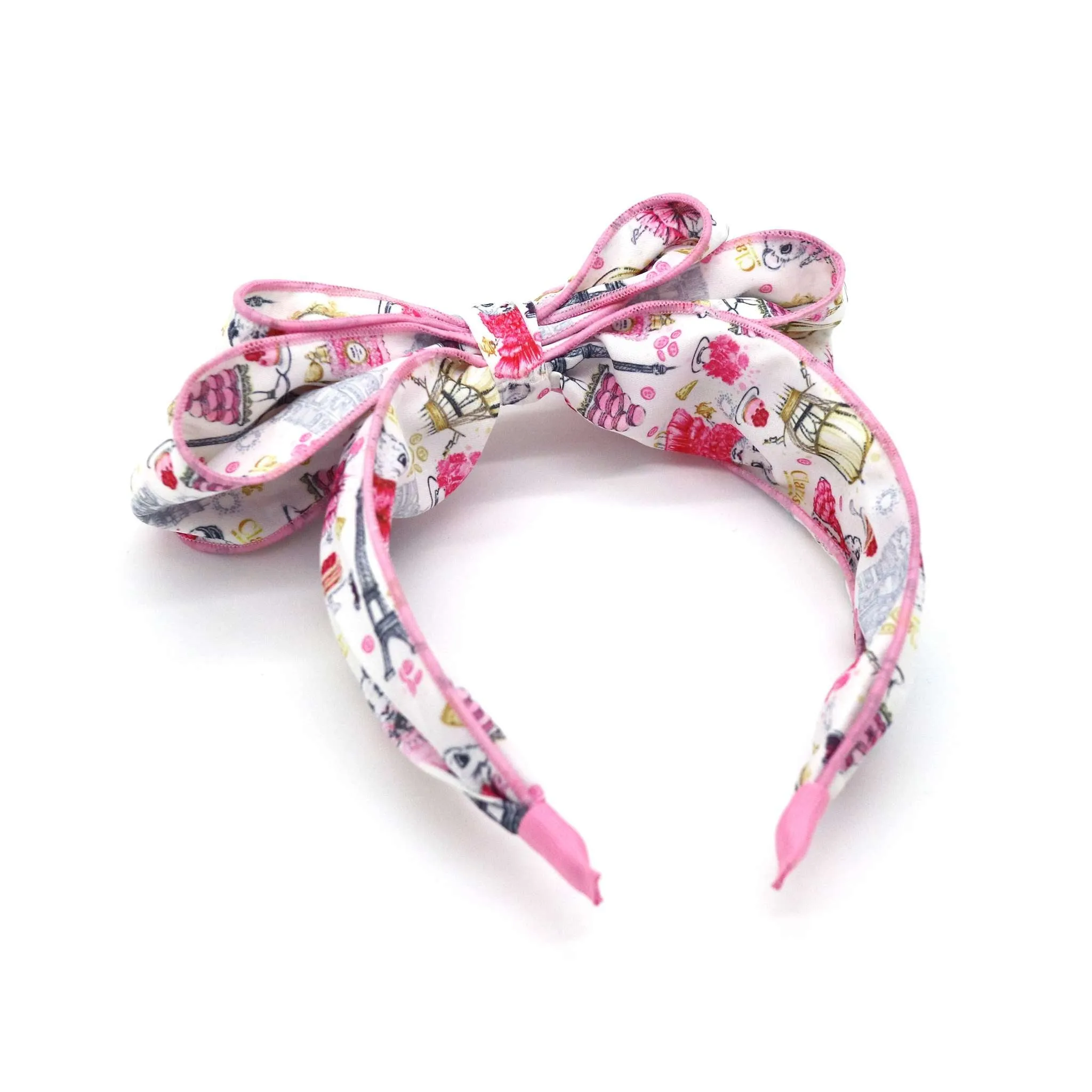 Claris Fashion Print Headband with Bow