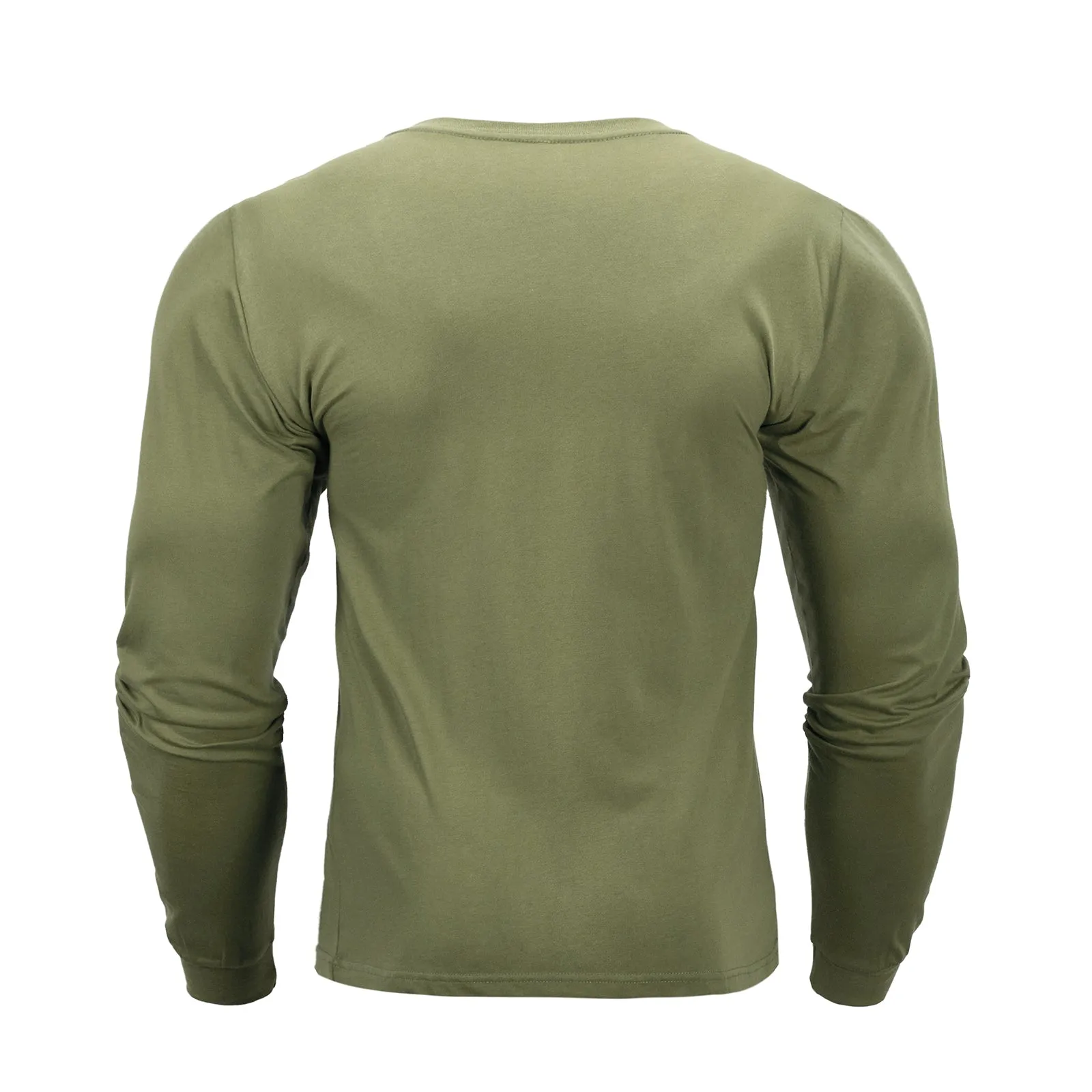 CLASSIC FIT 100% COTTON CREWNECK LONG SLEEVE T-SHIRT