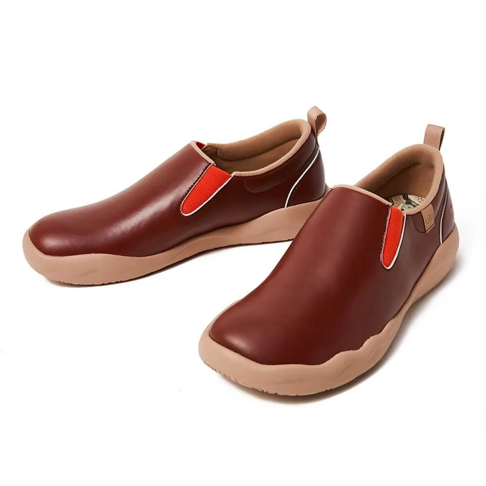 Cuenca Burgundy Split Leather Men