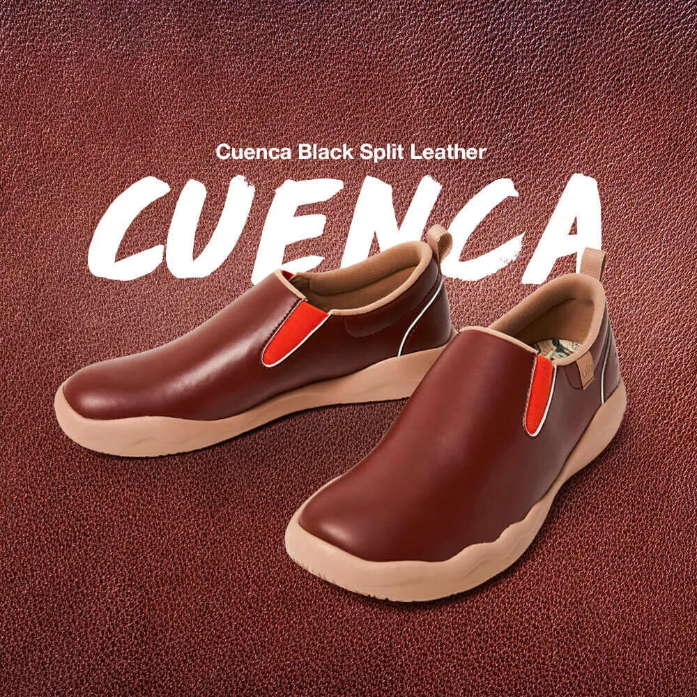 Cuenca Burgundy Split Leather Men