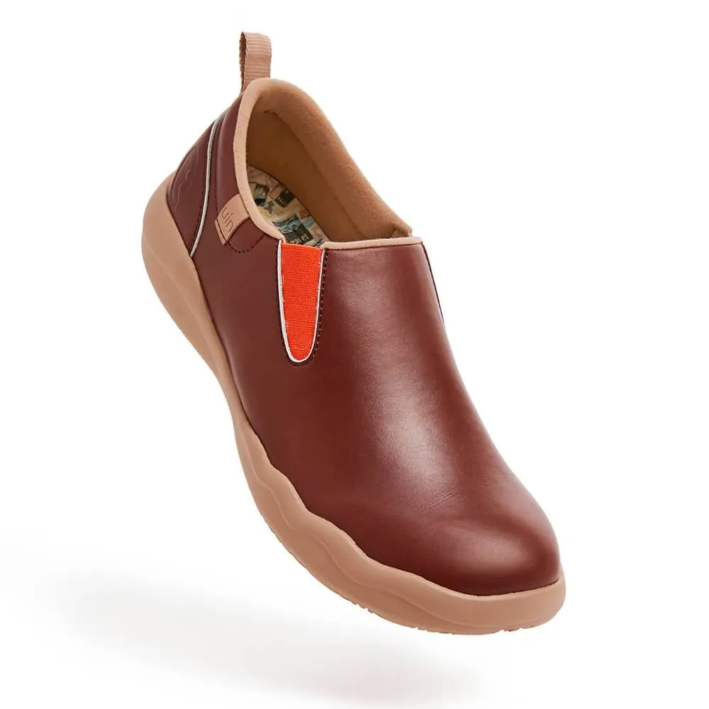 Cuenca Burgundy Split Leather Men