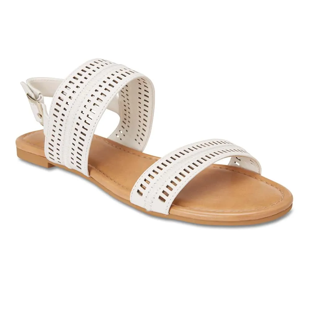 Dainty Sandal in White Leather