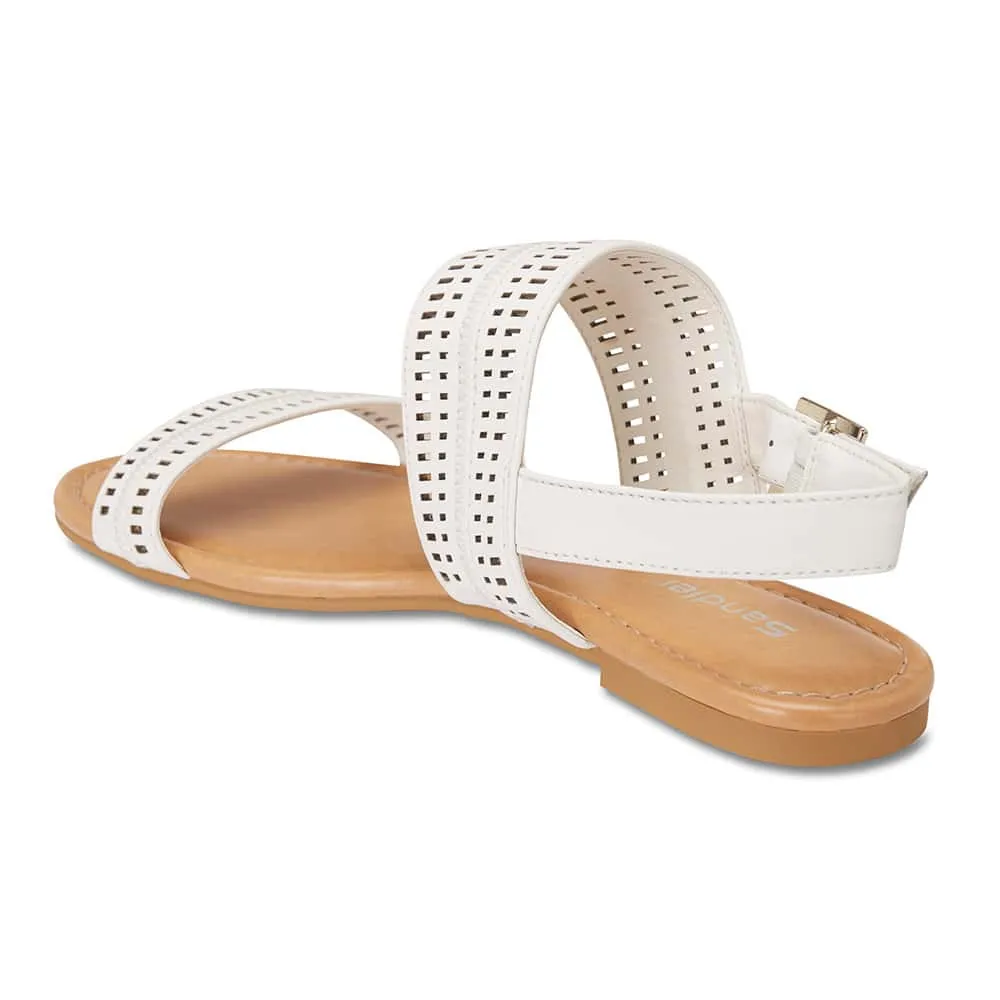 Dainty Sandal in White Leather