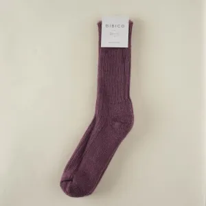 Damson Alpaca Walking Socks