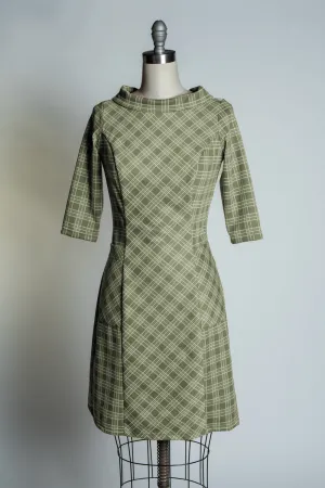 Dana Dress- Sage Plaid