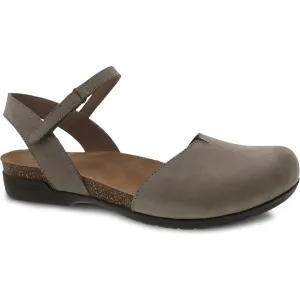 Dansko Women's Rowan In Taupe Milled Nubuck Mary Jane