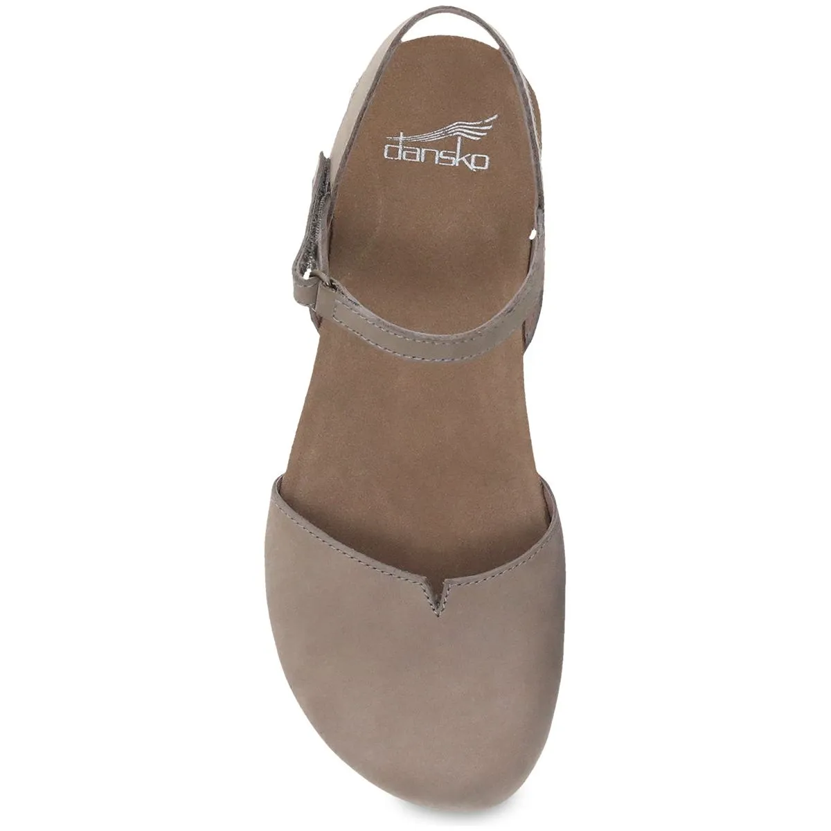 Dansko Women's Rowan In Taupe Milled Nubuck Mary Jane