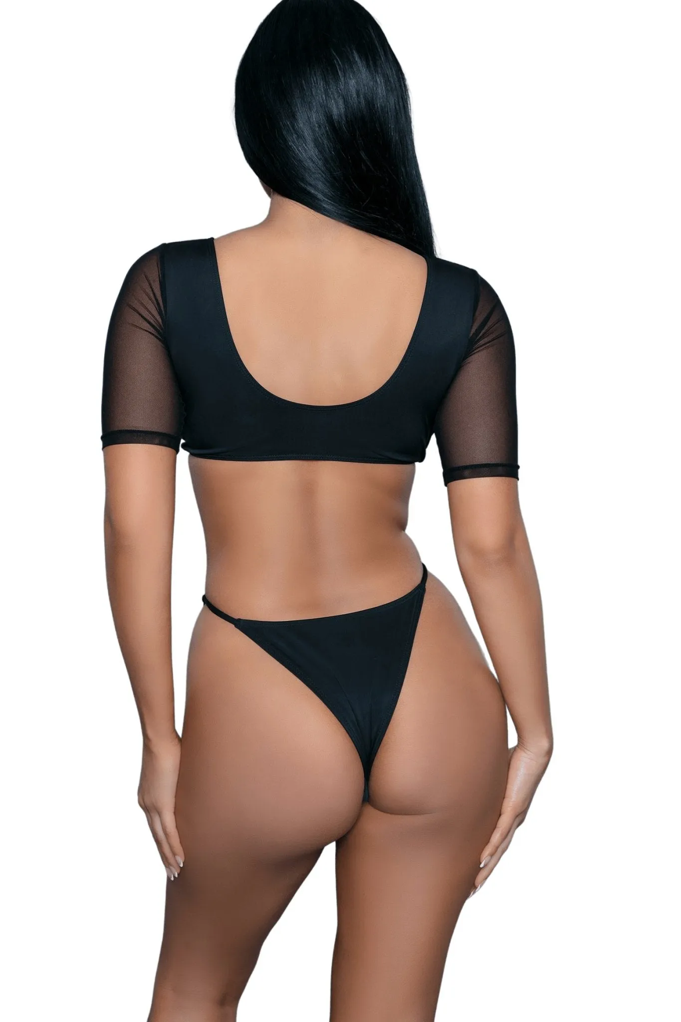 Diva Mesh Sleeved One Piece Swimsuit