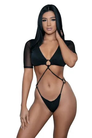 Diva Mesh Sleeved One Piece Swimsuit