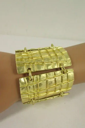 Gold Metal Plate Chains Bracelet African Trible Style Fashion