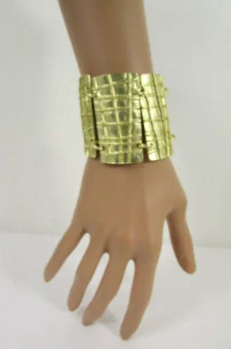 Gold Metal Plate Chains Bracelet African Trible Style Fashion