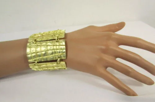 Gold Metal Plate Chains Bracelet African Trible Style Fashion