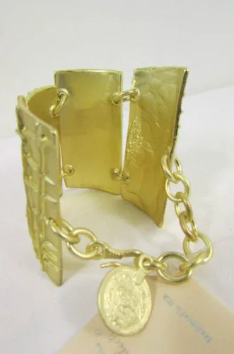 Gold Metal Plate Chains Bracelet African Trible Style Fashion