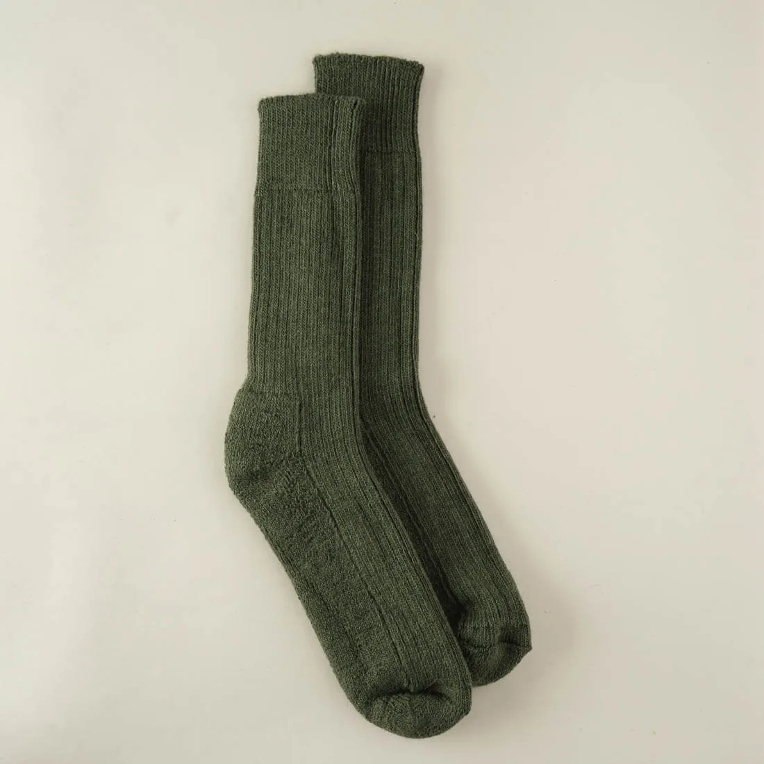 Green Alpaca Walking Socks