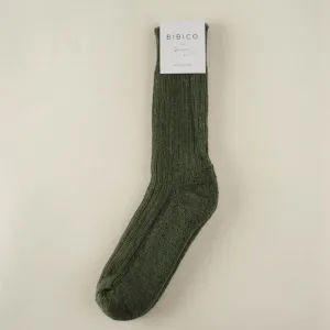 Green Alpaca Walking Socks