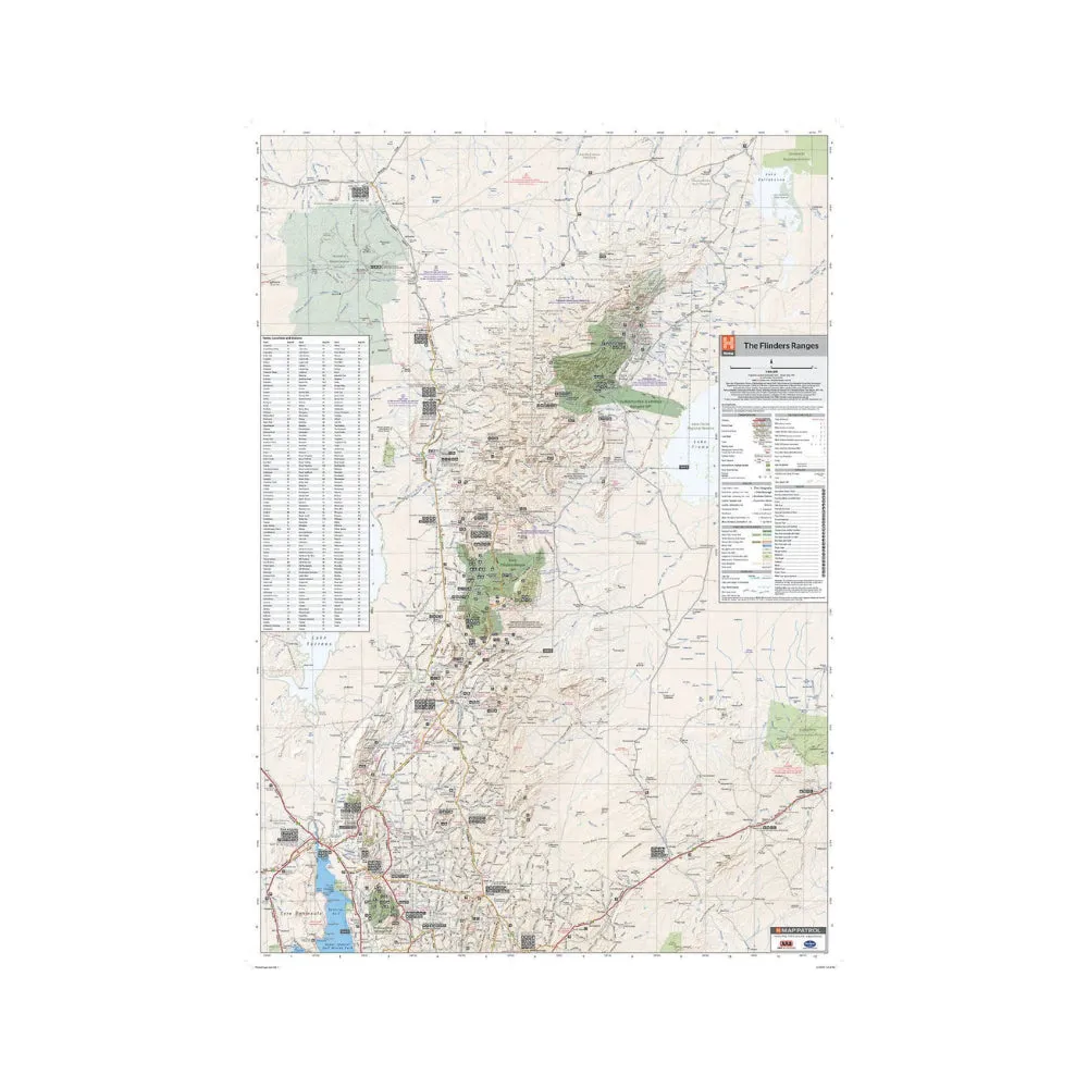 Hema Flinders Ranges Featuring Ikara Flinders Ranger NP Waterproof Map