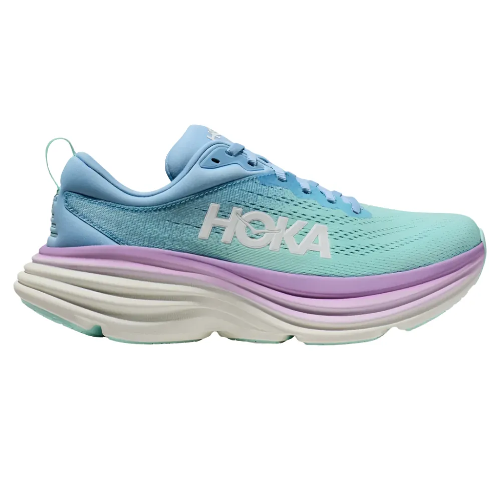 Hoka Women's Bondi 8 Airy Blue / Sunlit Ocean Wide