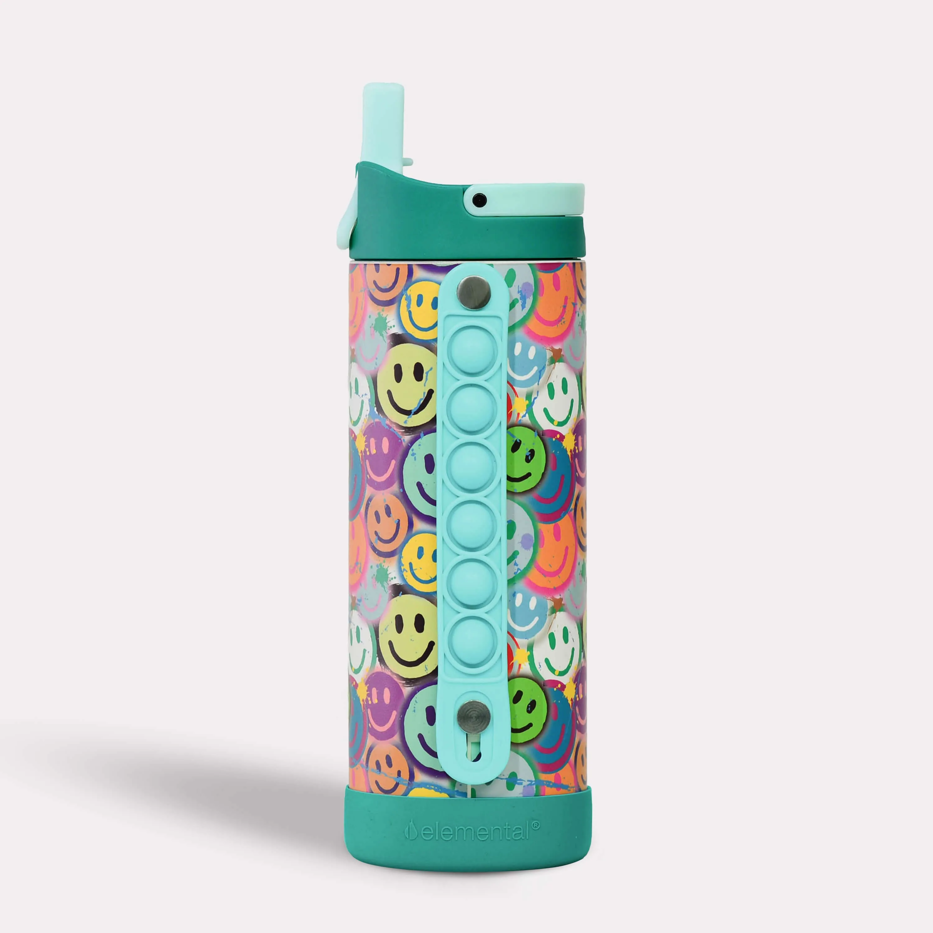 Iconic 14oz Pop Fidget Bottle - Graffiti Smile