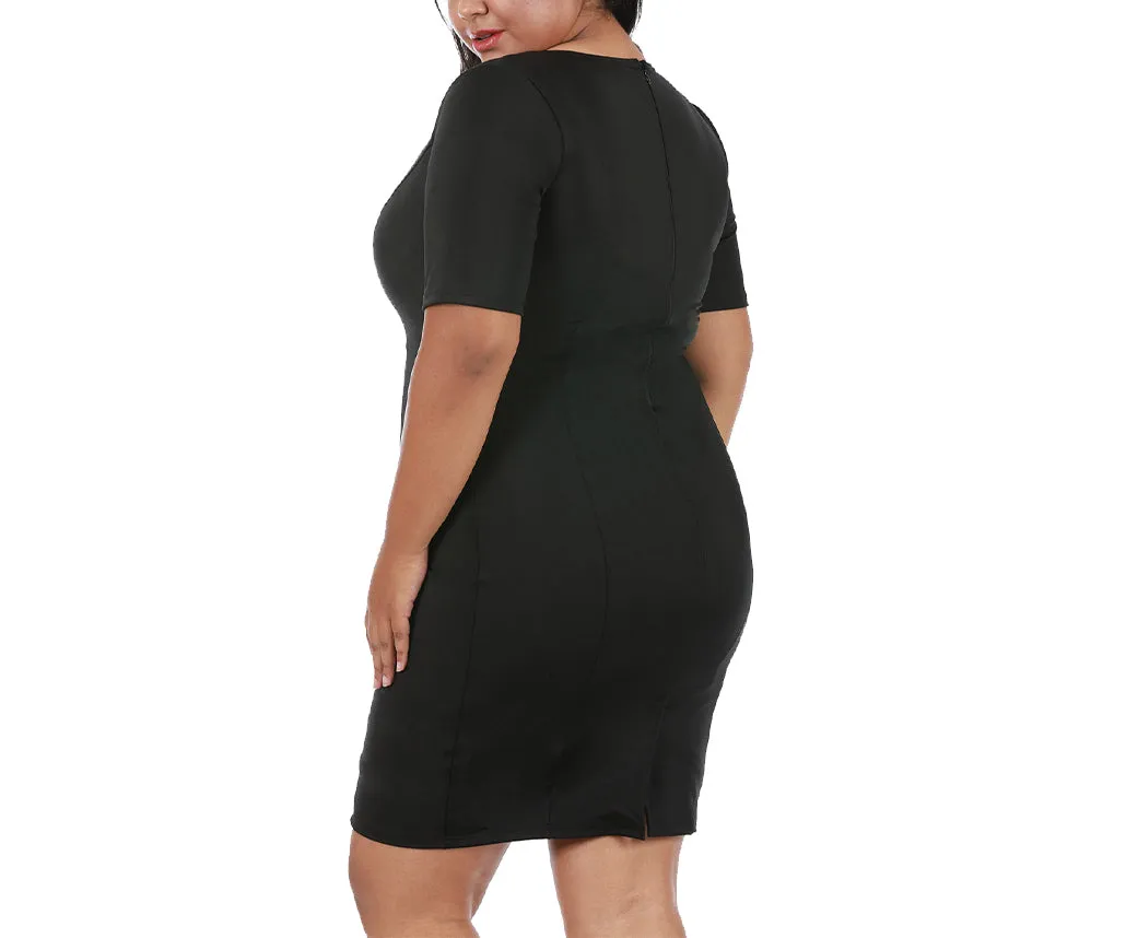 InstantFigure Curvy Plus Size Short Slimming Dress WDA027C