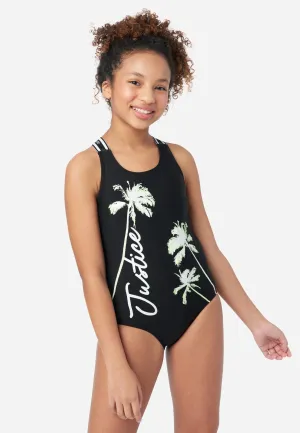 J Sport Graphic One-Piece Swimsuit