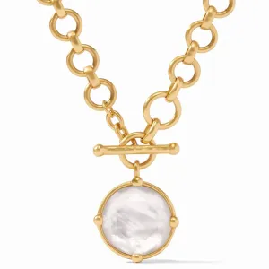 Julie Vos Honeybee 24K Gold Plated Demi Necklace with Iridescent Clear Crystal