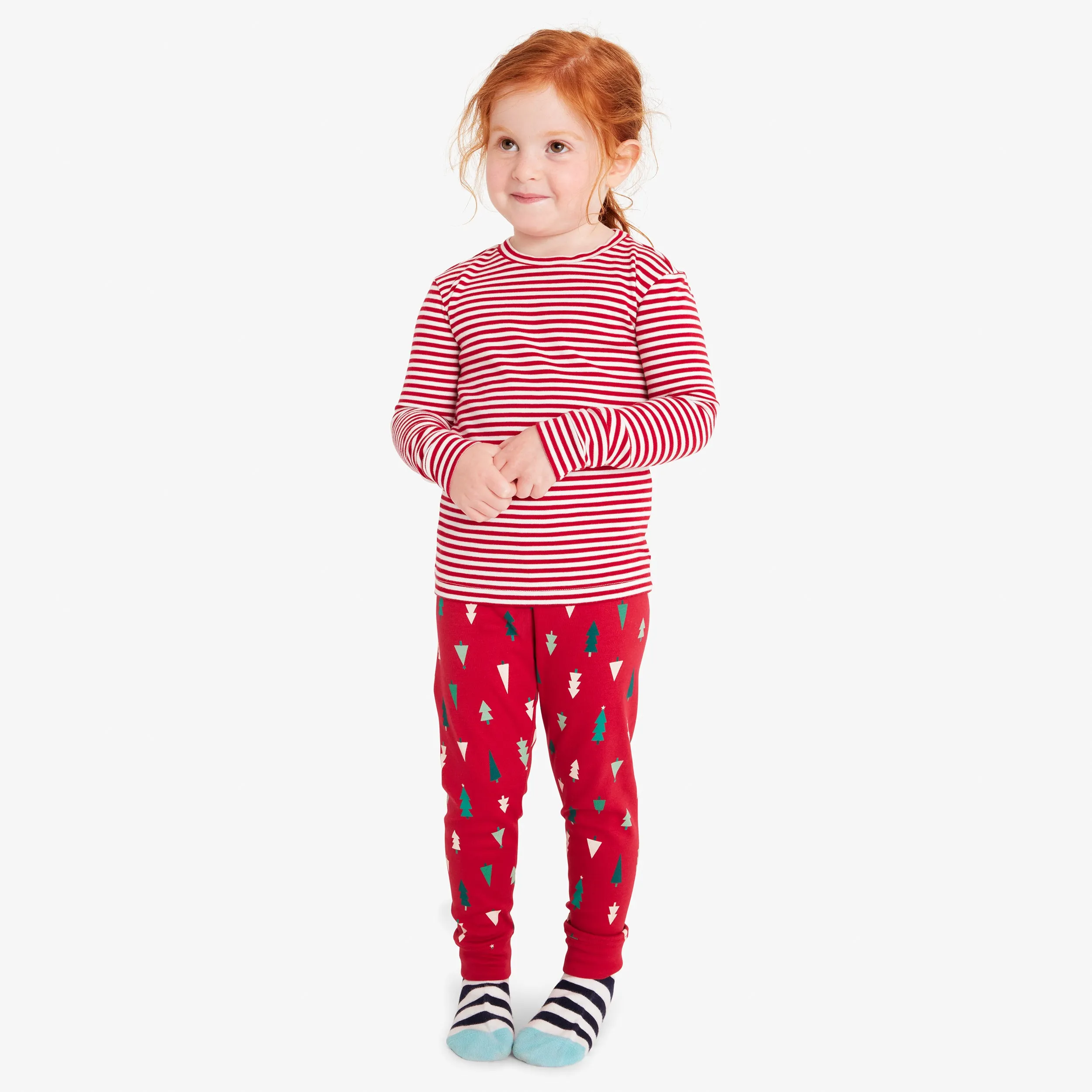 Kids organic PJ pant in twinkly trees