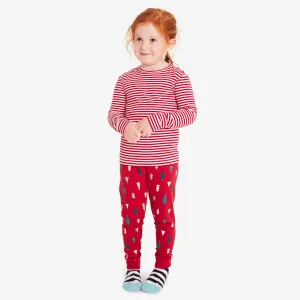 Kids organic PJ pant in twinkly trees