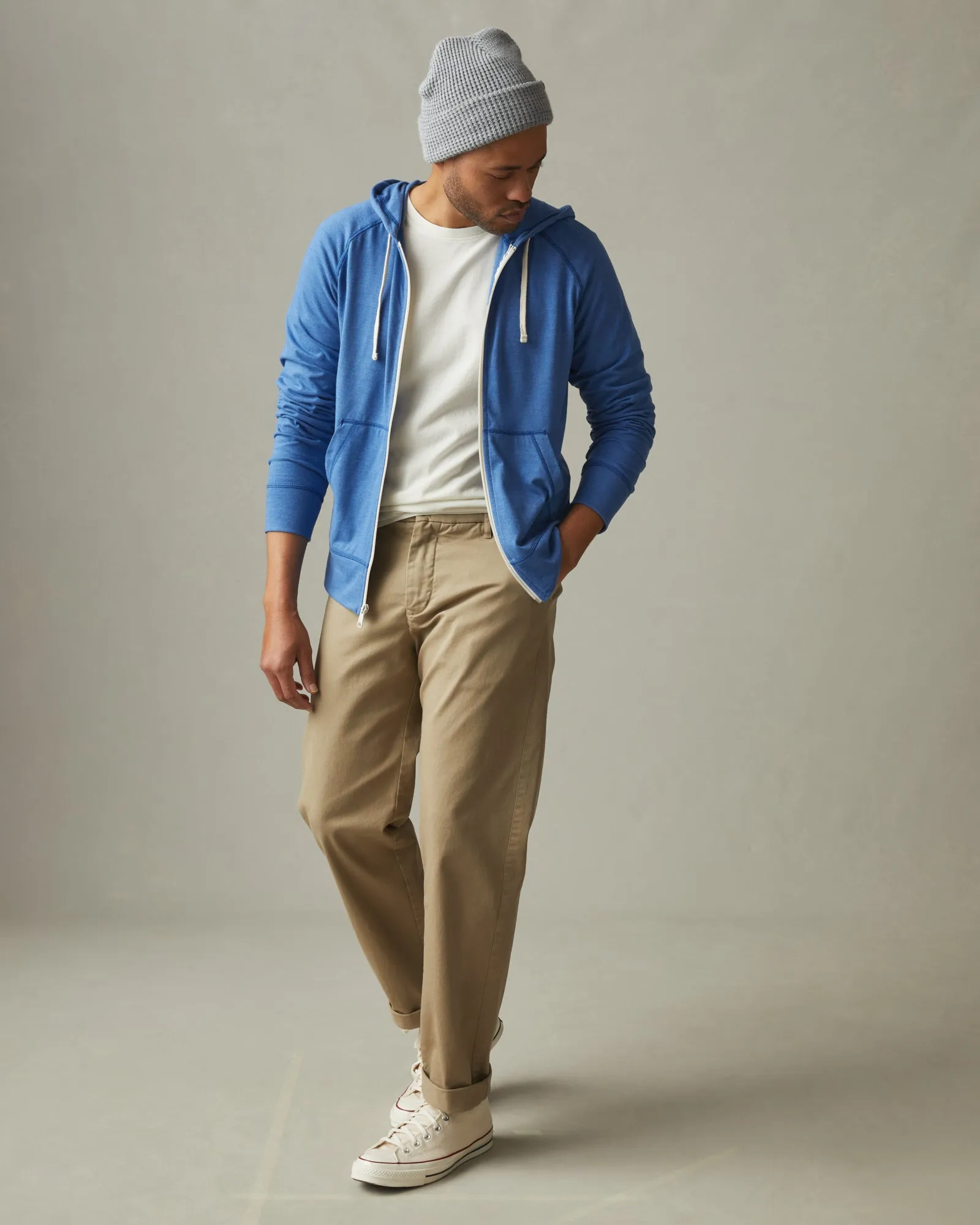 Lightweight Full Zip - Essential Blue