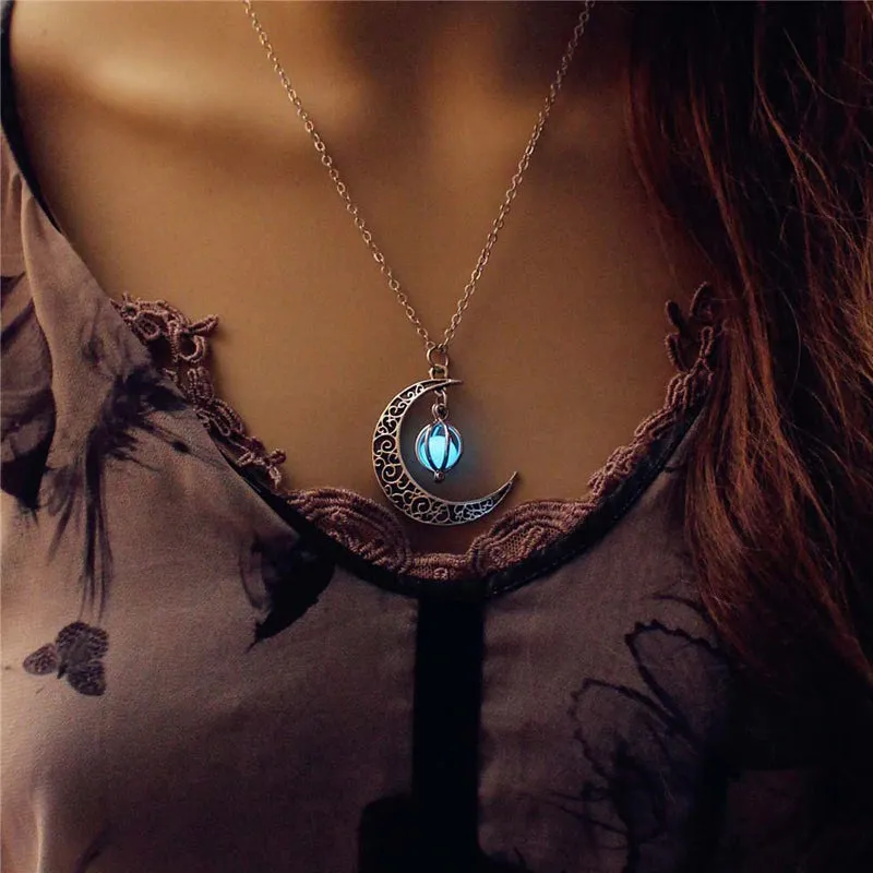 Luminy - Glow In The Dark Crescent Pendant