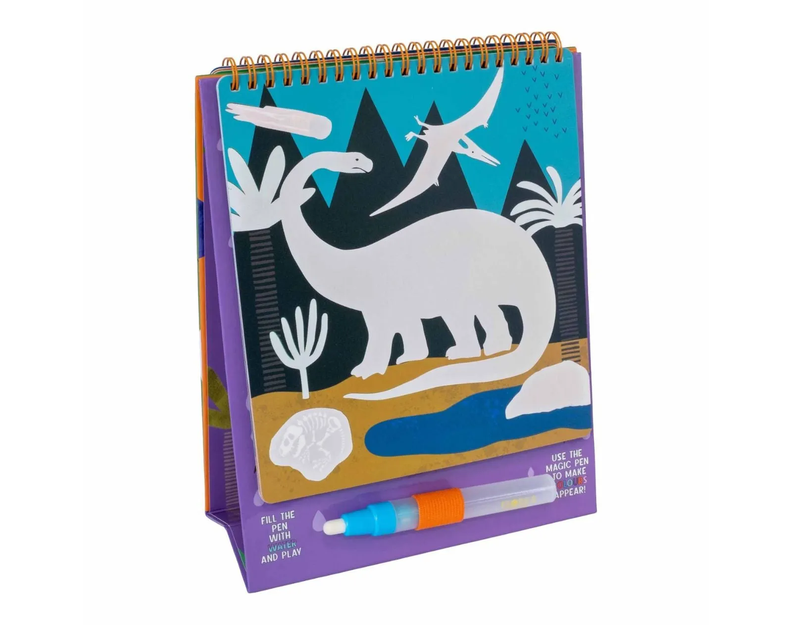 Magic Water Reusable Color-in Pad - Dino