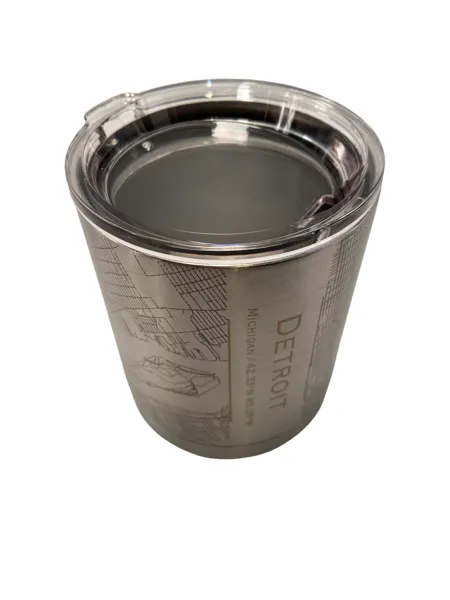 Map of Detroit Insulated Cup / Silver