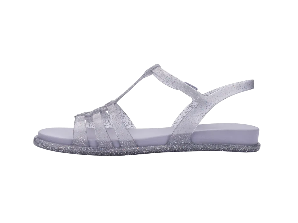 Melissa Party AD Glitter Lilac Flat Sandal For Women's