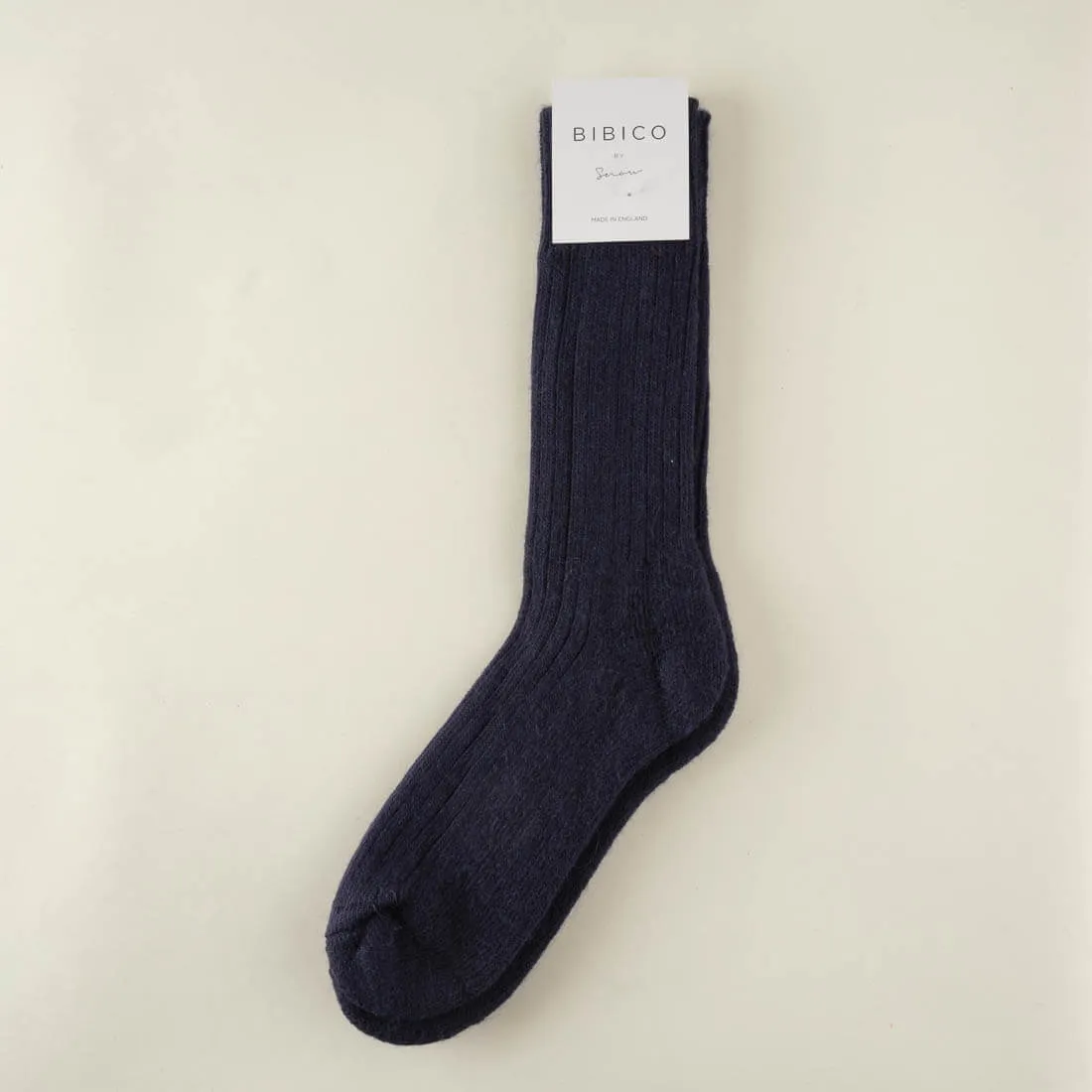 Navy Alpaca Walking Socks